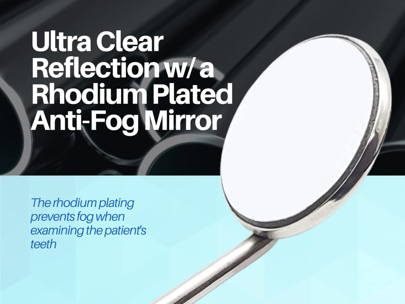 ARTMAN INSTRUMENTS Dental Mirror Tops – Set of 12 Cone Socket, Rhodium-Coated, Front Surface, Anti-Fog & Scratch-Resistant for Clear Reflection - BeesActive Australia