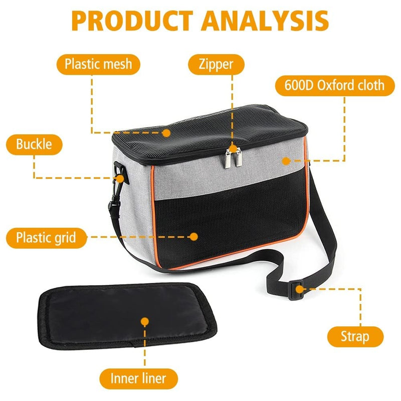 Hamster Carrier Bag, Small Pet Portable Travel Bag with Zipper Breathable Guinea Pig Carrier Bag for Gerbils Mice Rats Rabbits Squirrels Kittens XXL - BeesActive Australia