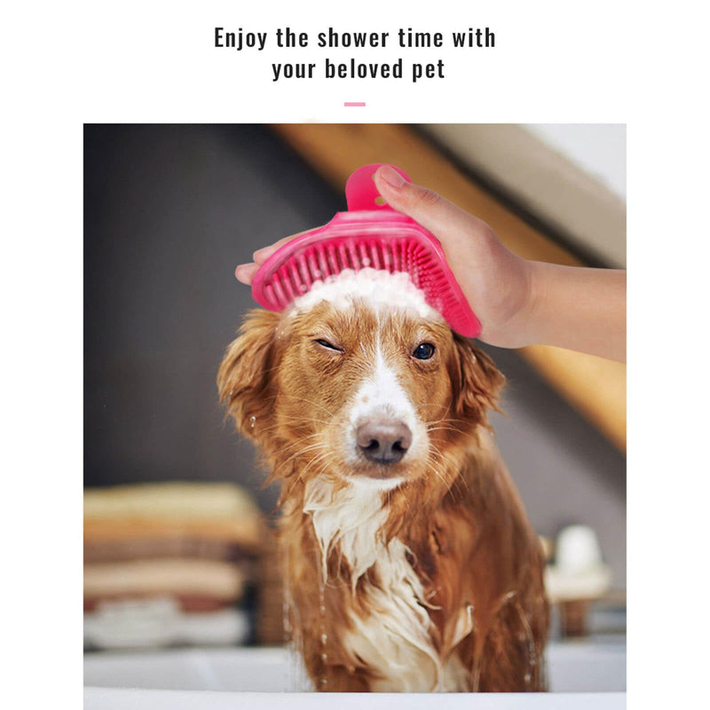 Dog bath brush DSOE dog shmpoo brush massage brush of dog cleaning and beauty set 2 pcs (Tapered brush head, Blue + Green) Tapered brush head - BeesActive Australia