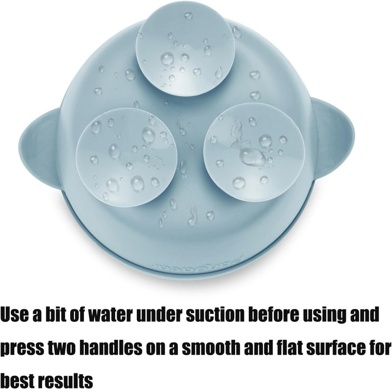 PandaEar 3 Pack Stainless Steel Baby Suction Bowls, Non-Slip Child Food Bowl with Silicone Sleeve for Kids Toddlers Infants, Unbreakable & Mess Free (Blue Green Brown) Blue Green Brown