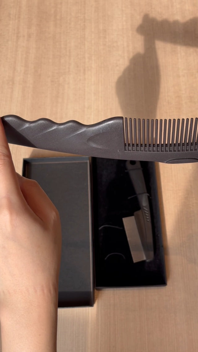 Dandruff Comb Remover Scalp Detox Comb for Build Up Self Cleaning Hair Comb 2PC Brown