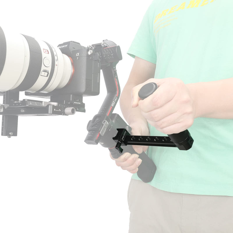 NICEYRIG Side Handle Grip for DJI RS4 / RS4 Pro / RS3 / RS3 Pro / RS2 / RSC2, Gimbal Stablilizer Support Leather Handgrip with Extension Arm - 523 - BeesActive Australia