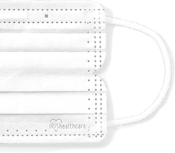 Smart Basic Iris Ohyama Mask Non-woven Pleated Mask, 120 Pieces, Regular Size, Width 6.5 inches (16.5 cm), Ear Painless, White, White - BeesActive Australia