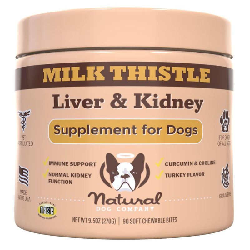 Natural Dog Company Senior Dog Liver Health Bundle Supplement Chews for Dogs, (1) Multivitamin Chews 90 Count, (1) Liver & Kidney Chews 90 Count, Milk Thistle for Dogs, Dog Vitamins & Supplements - BeesActive Australia