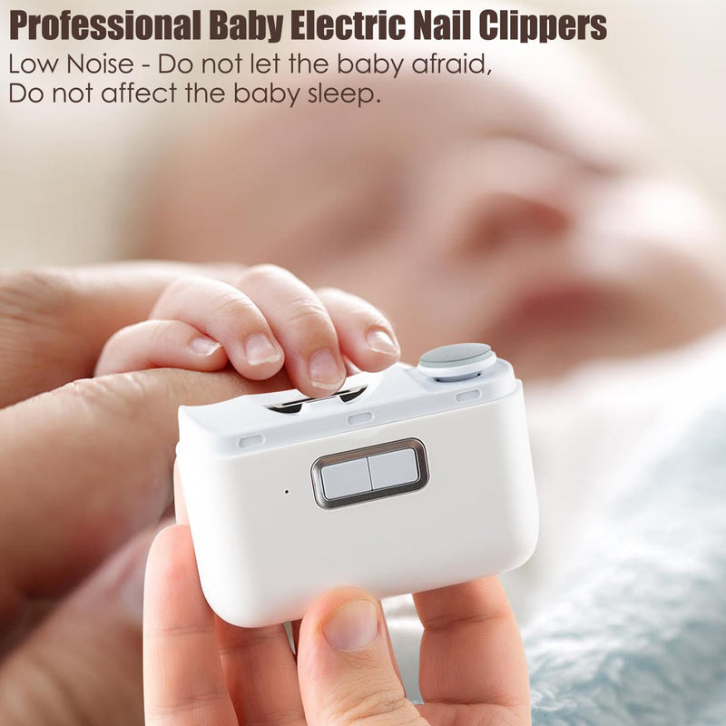 Automatic Nail Clipper with Nail File, Electric Baby Nail Clippers with Light, Rechargeable Nail Clippers with Catcher, Electric Nail File for Baby, Kids, Seniors, Caregivers - BeesActive Australia