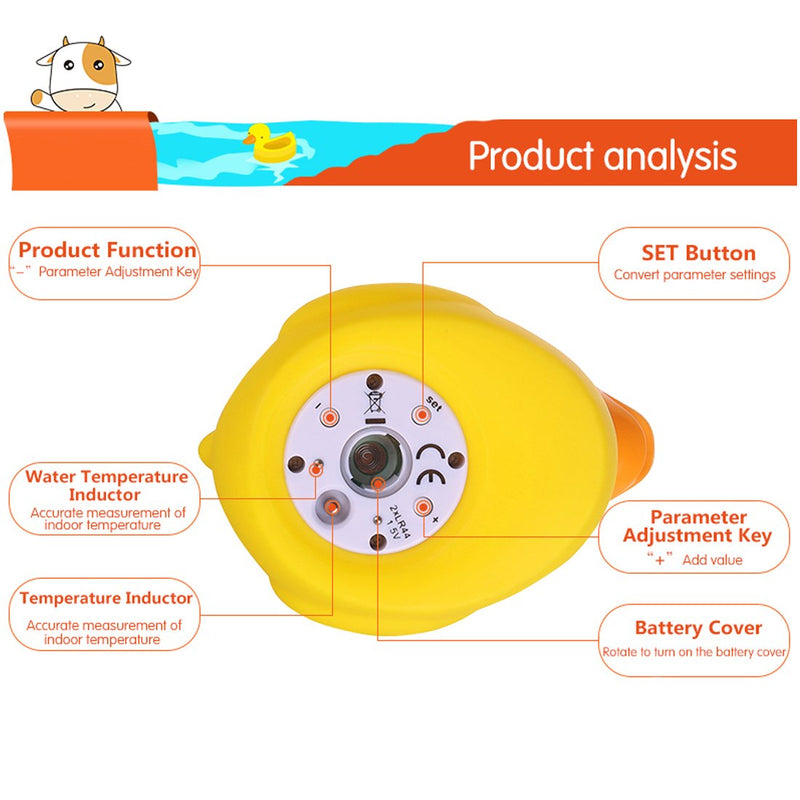 b&h Baby Bath Thermometer, The Infant Bath Floating Toy Safety Temperature Water Thermometer, Baby Bath Essentials (Classic Duck) Classic Duck