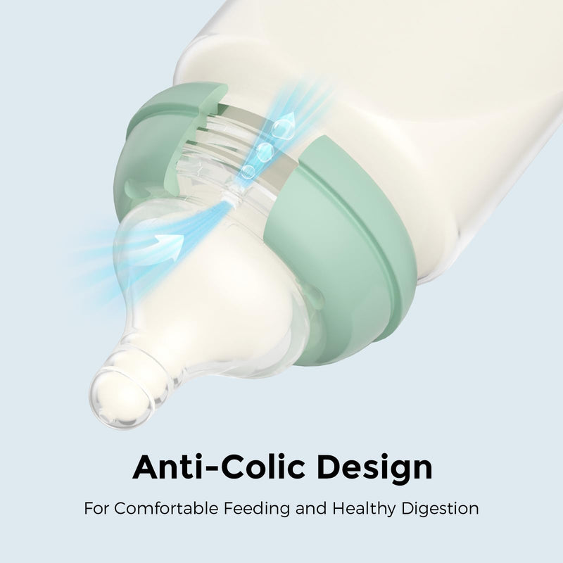 Momcozy Soft Baby Nipple Premium Natural Flow Silicone for Wide-Neck Bottles, BPA-Free, Perfectly Compatible with Momcozy Breast Milk Cooler, Small (Pack of 2) Flow1-Small