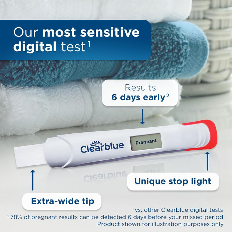 Clearblue Early Digital Pregnancy Test, Early Detection at Home Pregnancy Test, 5 Ct 5 Count (Pack of 1)