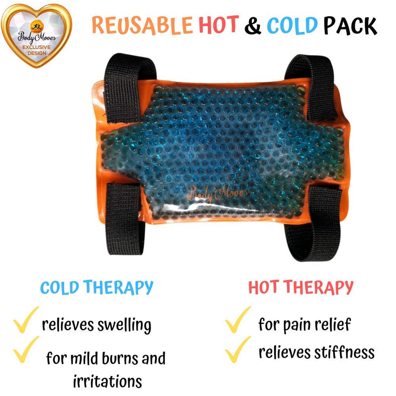 BodyMoves Kid's Ankle Brace Support Plus Hot and Cold Ice Pack (Sporty Black, Small for Little Kids (US 12-3)) Sporty Black - BeesActive Australia