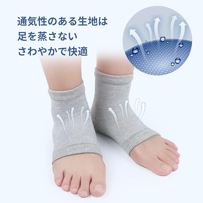 RICISUNG 2 Pair Set Heel Care Socks for Cracking and Exfoliating Skin Moisturizing Foot Heel Exfoliating Ankle Moisturizing Gel Smooth Moisturizing Dry Hard Cracked Skin Unisex - BeesActive Australia