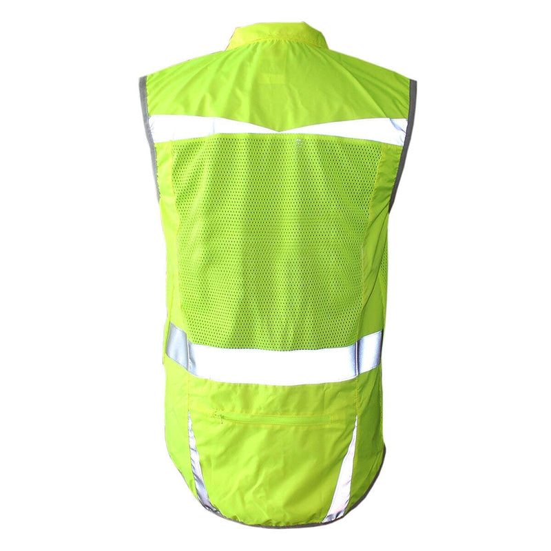 Salzmann High Visibility Cycling Vest | Reflective Cycling Gilet | Made with 3M Scotchlite Large Yellow