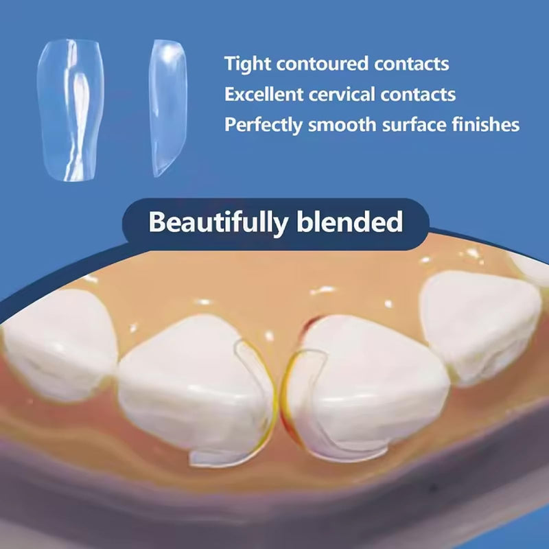 Dental Clear Matrix Anterior Matrice, BT Anterior Matrices Bioclear Style, Transparent Bow Anterior Matrices Sectional Contoured Matrix System (1, S) 1