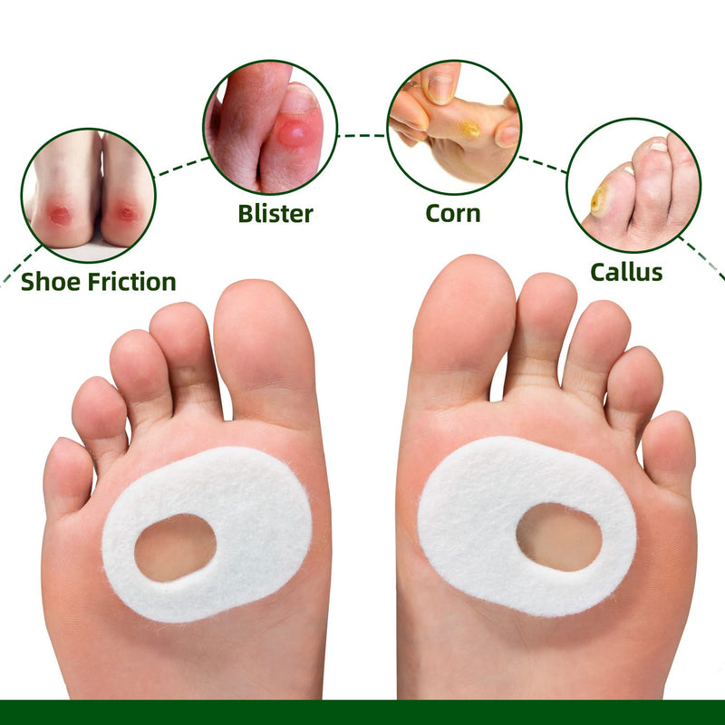 Welnove 84pcs Callus Pad with Water-Resistant Self-Stick Adhesive, Protects Foot, Heel and Toes from Rubbing and Friction,Oval Shape Design,Reduce Pressure and Friction from Shoes Rubbing-White White - BeesActive Australia