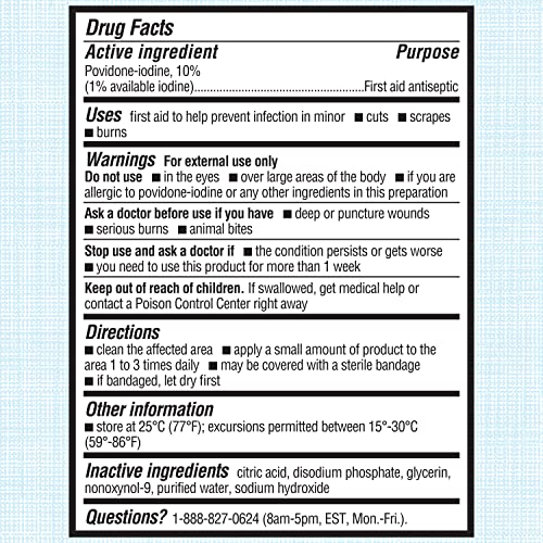 Betadine Antiseptic Povidone Iodine Solution 8 Fl Oz 8 Fl Oz (Pack of 1)