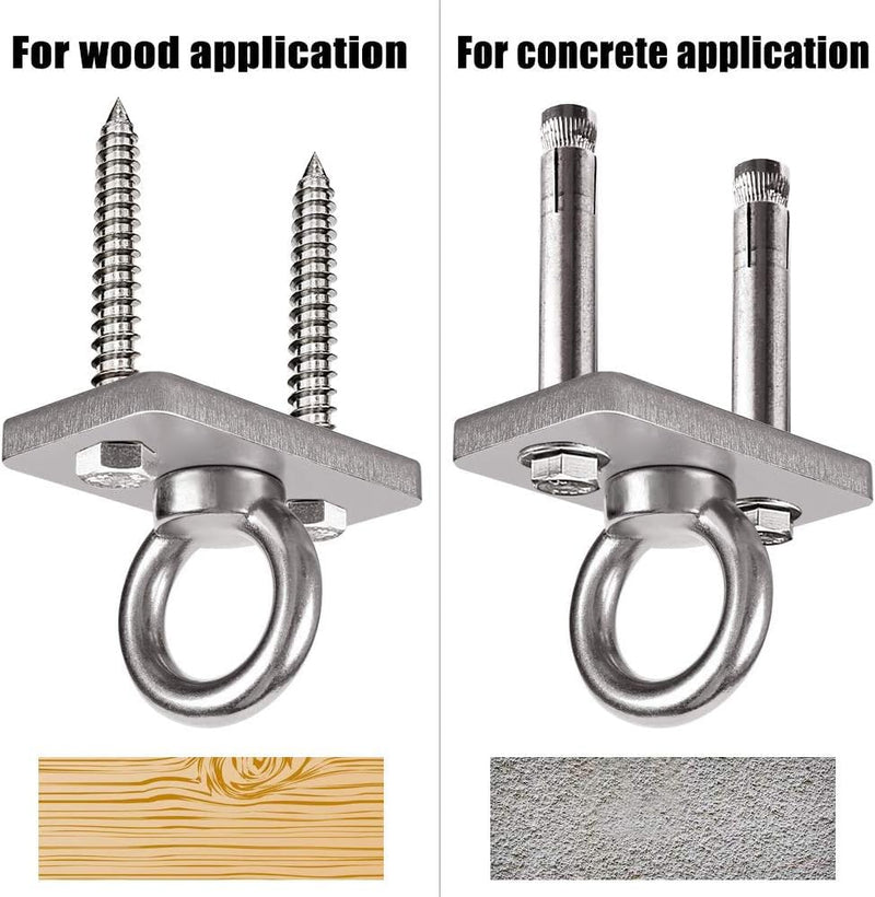 2 Pack Wall Ceiling Mount Bracket for Suspension Strap, Battle Rope Anchor Ceiling Hook for Gymnastic Ring, Body Weight Strength Training System, Hammock Swing, Boxing Equipment,2800lb 2 Pack - BeesActive Australia