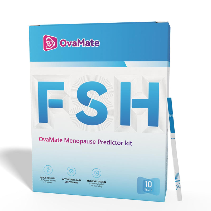 Menopause Rapid Test, FSH Hormone Test for Women at Home, Hormone Balance Test Strips with Optimal Sensitivity, Calculator APP (for iOS & Android) Accurately Track. 10 Pieces.