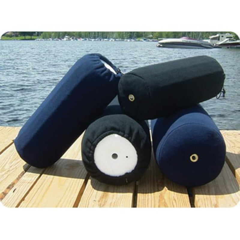 Taylor Made Products Fleece Boat Fender Cover for Center Rope Tube Style Fenders (10" x 26") Navy