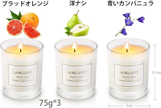 SCENTORINI Aroma Candles, Fruit Scented Candles, Thin Scented Bath Candles, Gift Set, Fashionable, Popular, Fruit Scented Candles with Lids, Candles, Cup Candles, Plant Wax Candles, Birthday Gifts, - BeesActive Australia