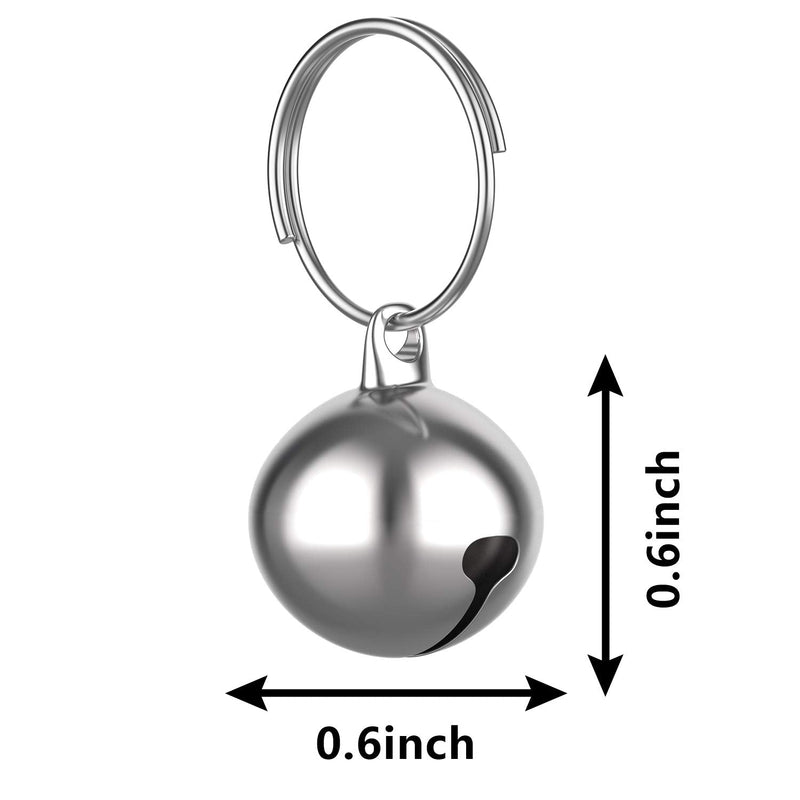 Outus 24 Sets of Cat Bells for Cat and Dog Collar Loud Pendant Pet Cat and Dog Bell Pet Pendant Accessories (Silver) Silver - BeesActive Australia