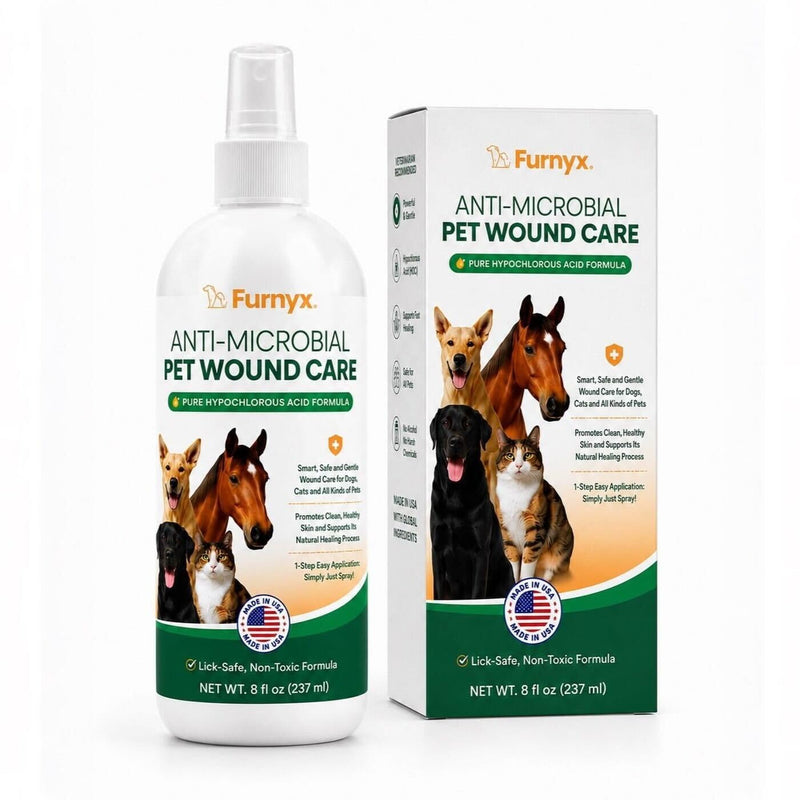 Sting-Free Wound & Skin Care Spray for Dogs, Cats & Pets | Vet-Grade Repair Mist for Cuts, Hot Spots, Rashes, Burns & Itch Relief | Non-Toxic, No Alcohol, Lick-Safe, No Residue (8 fl oz) 8 Oz