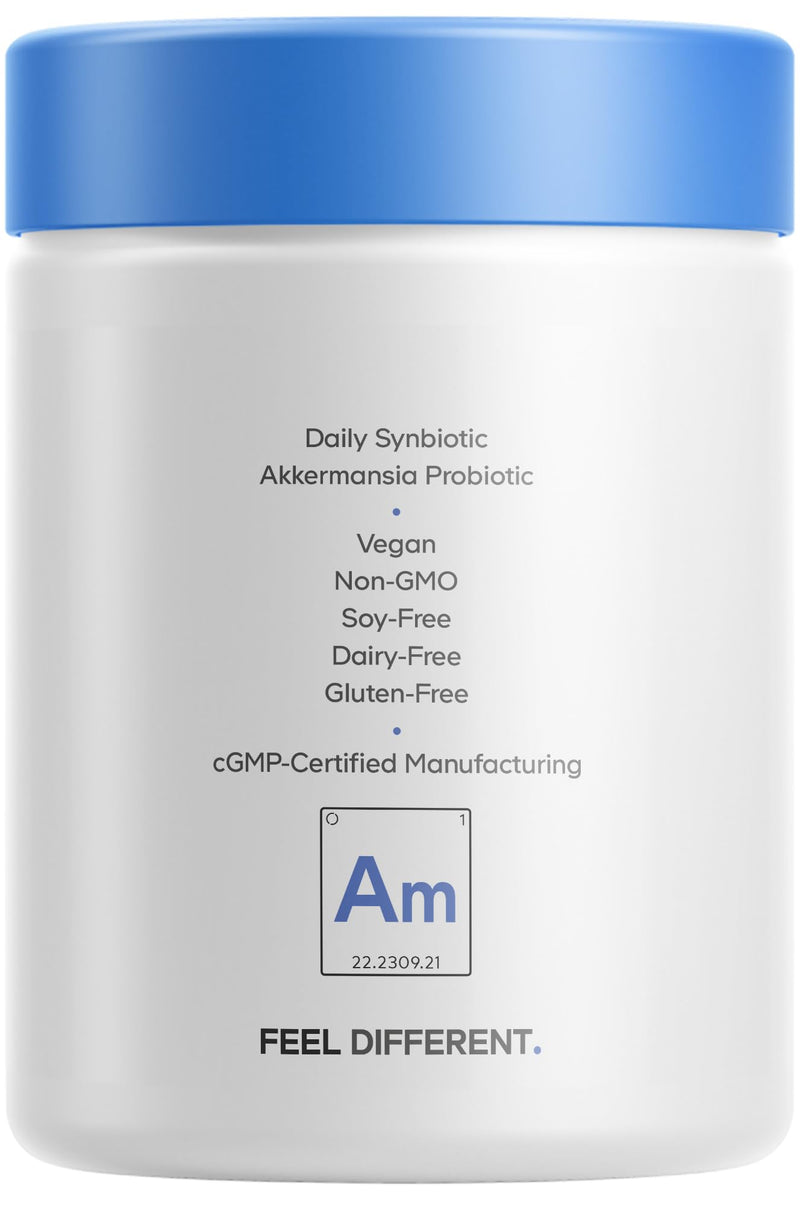 Codeage Akkermansia Muciniphila, 100M AFU, Chicory Inulin, 90 Capsules | Akkermansia muciniphila 100 million AFU with chicory inulin prebiotic. Three-month supply, 90 shelf-stable capsules.
