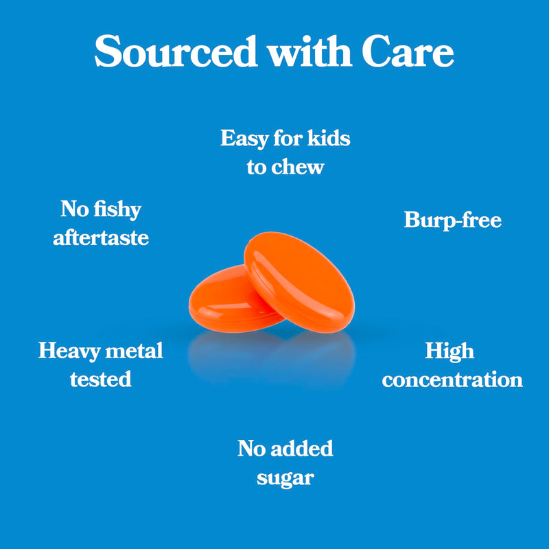 DAIKEN Kids Fish Oil Gummies-Sugar Free Omega 3 for Kids DHA/EPA & D3, 2Pk | High Potency 300mg Norwegian Omega-3 for Kids’ Brain Development & Immune Support, Individually Wrapped, Tropical Fruit, 30ct 30 Count (Pack of 2)