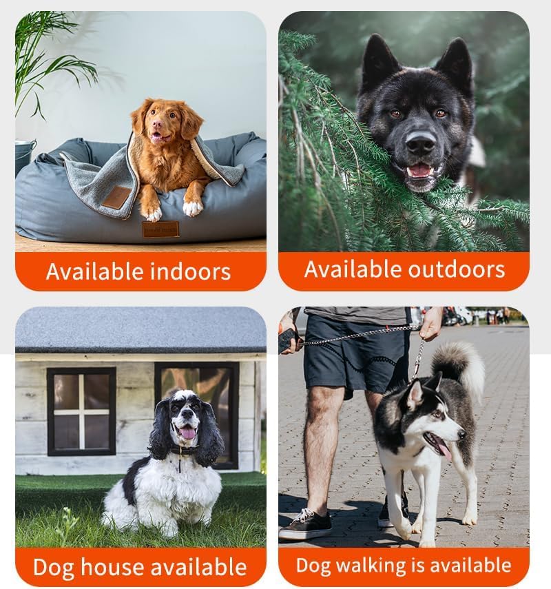 Ultrasonic Dog Bark Deterrent Device, Anti Barking Device for Dogs, Dog Training Stops Bad Behavior, Effective Control Range Ultrasonic 50ft, Flashlight & Beep | Safe for Human & Dogs orange