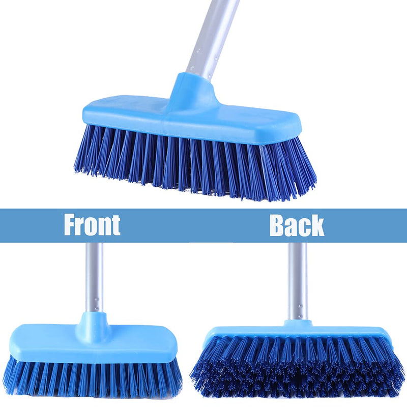 Deck Brush with Long Handle - Floor Scrub Brushes for Cleaning Shower, Stiff Bristle Scrubbing Brush, 50" Floor Scrubber Brush for Bathroom, Bathtub, Tub, Tile Floors, Garage and Patio - BeesActive Australia