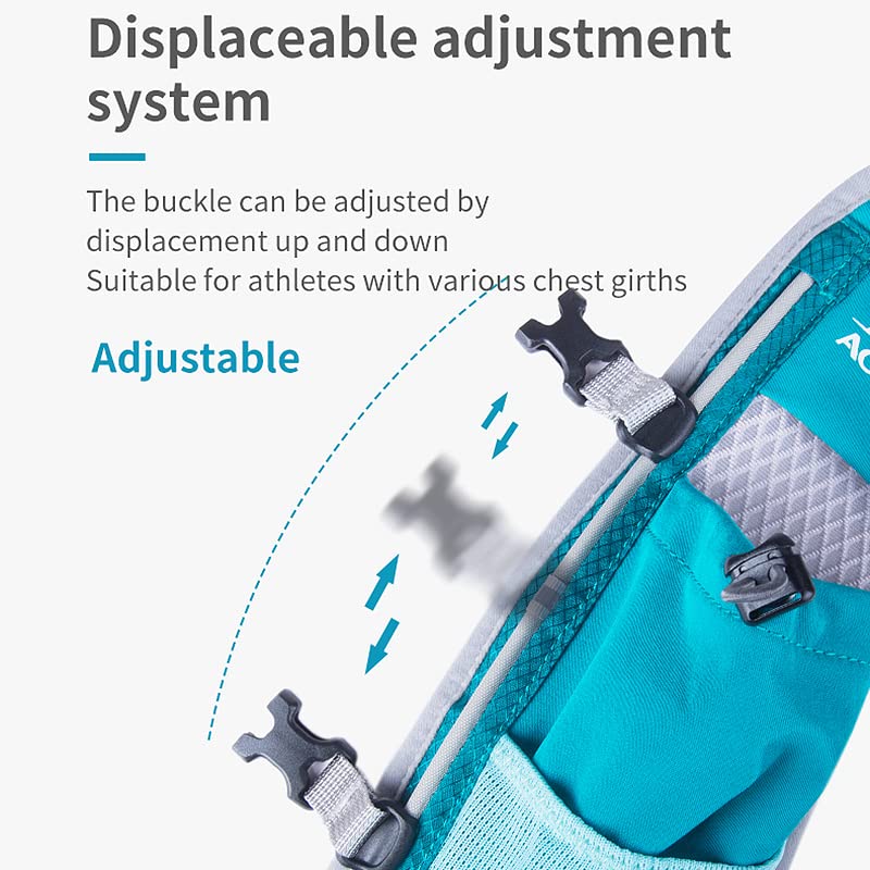 AONIJIE 5L Running Hydration Vest Pack with 9 Safety Pockets Adjustable & Lightweight Hydration Backpack for Marathon Race Hiking Cycling Black