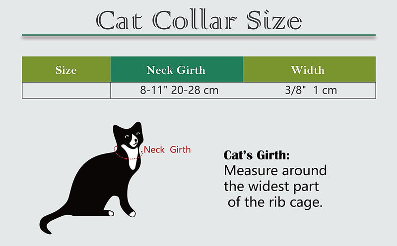 CHUKCHI Adjustable Cat Collar with Bell and Heart Pendant with Crystal Stones Soft Velvet Fabric Safe Collar 8-11 Inch - BeesActive Australia