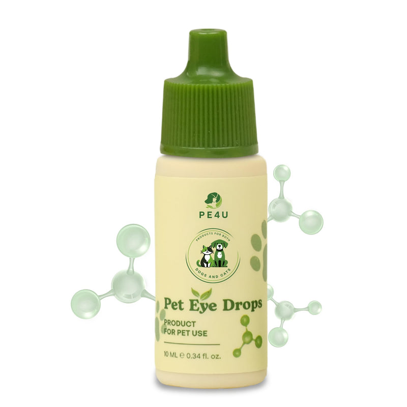 Eye Drops for Dogs & Cats - Veterinary-Recommended Pet Eye Care Solution - Cleanses Dirt, Soothes Redness, Relieves Dryness, Reduces Tear Stains
