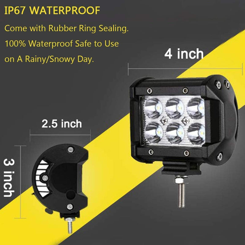 Shangyuan Pontoon Boat Docking Light - Marine LED Spreader & Navigation Lights, Blue, 2pcs 18w 6Led 2pcs blue - BeesActive Australia