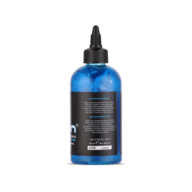 Dynamic Color Co- Proton Tattoo Stencil Primer Gel, Long Lasting, Smudge Proof, Blue, 8oz Bottle 8 Fl Oz (Pack of 1)