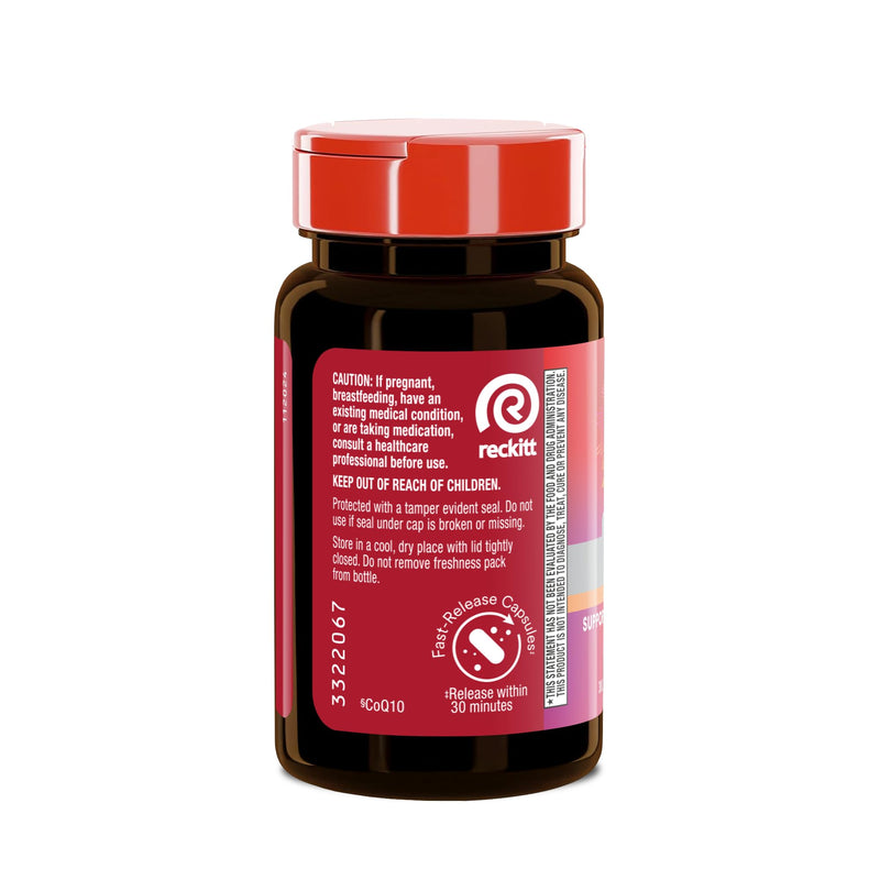 MegaRed Advanced CoQ10 200mg, Heart Health & Cellular Energy, 30ct | Power Antioxidant, Protects Against Free Radicals, No Added Color or Sugar, Fast releasing capsules, Coenzyme Q10, Calcium 30 Count (Pack of 1)