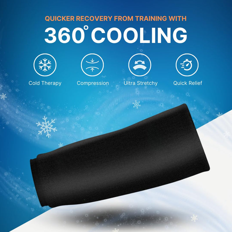 NatraCure Cold Therapy Compression Sleeve for Injuries & Pain Relief - Reusable Ice Sleeve for Arm, Forearm, Elbow, Wrist - Ice Sleeve Pack Wrap for Leg, Shin, Calf, Ankle, Foot - SM Small (Pack of 1) - BeesActive Australia