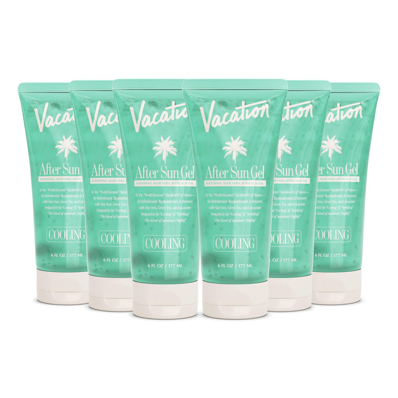 VACATION Mini After Sun Gel, Travel Size Soothing Aloe Vera Gel for Sunburn Relief, Hydrating & Cooling, Non-Sticky Aftersun Care, 1oz (Value Pack of 6) 0.17 Fl Oz (Pack of 6) - BeesActive Australia