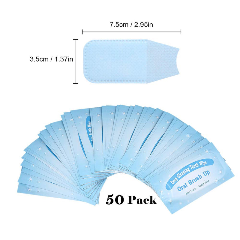 Mint-Flavored Oral Finger Wipes Teeth whitening Wipes Oral Cleaning Wipe (100 Pcs) 1 Count (Pack of 1) - BeesActive Australia