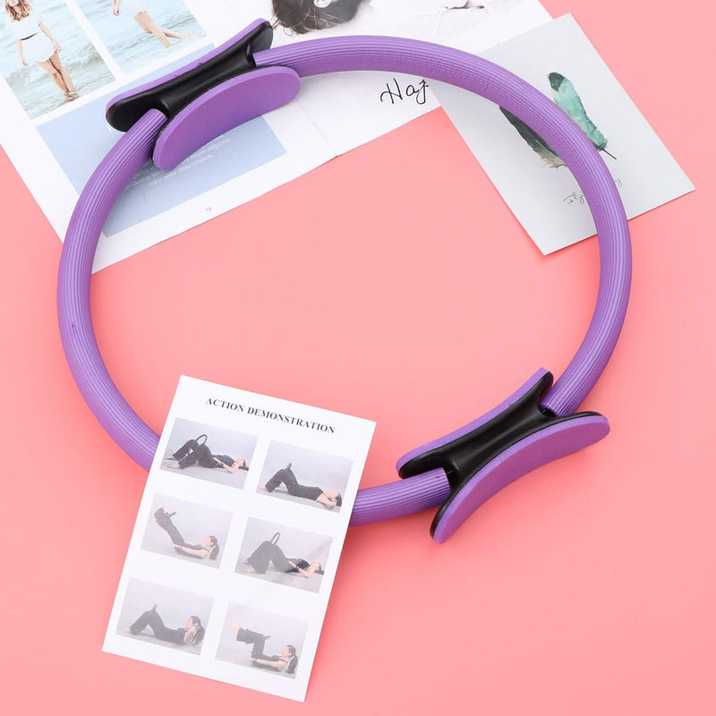 Yoga Resistance Circle Yoga Accessory Yoga Balance Ring Pilates Circle Exercises Pilates Ring Exercises Purple 42X38CM