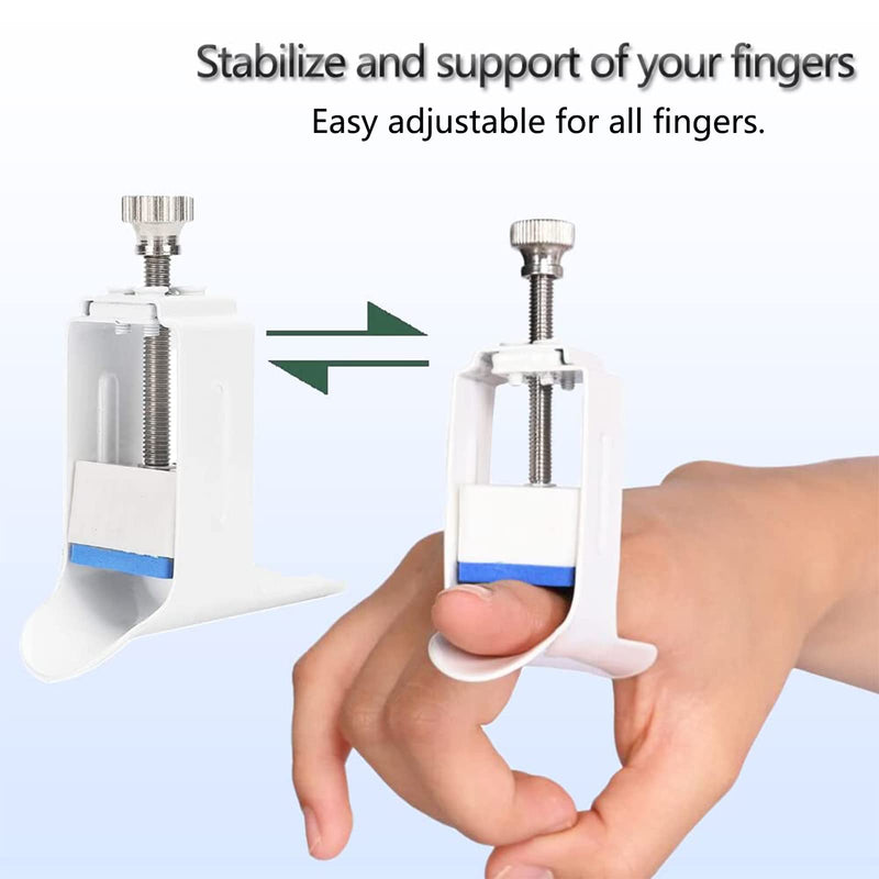 Watris Veiyi Finger Joint Straightener, Finger Joint Extension Splint, Finger Fixed Rehabilitation, White Average Size Hand Injury Joint Support Pressing Device for Finger Pain Easy Pressing Splint - BeesActive Australia
