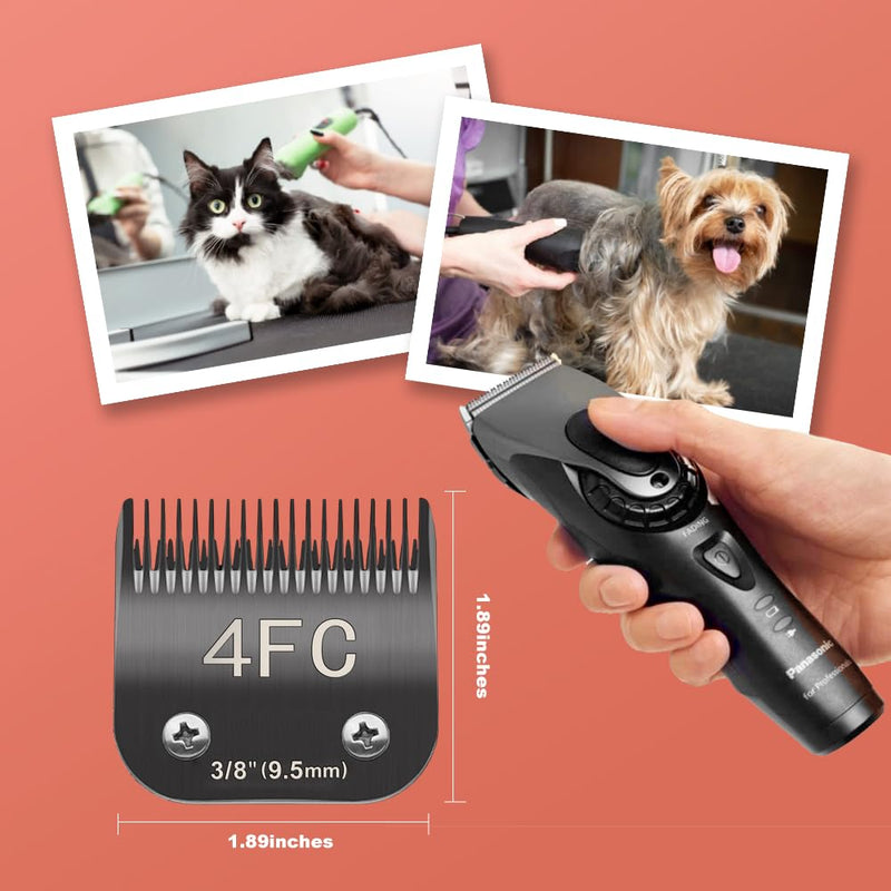 5FC Pet Dog Grooming Detachable Blades, Compatible with Andis Size-5FC Cut Length 1/4"(6.3mm), Most A5,KM Series Clippers,Made of Ceramic Blade (Black) 5FC 6.3mm - BeesActive Australia