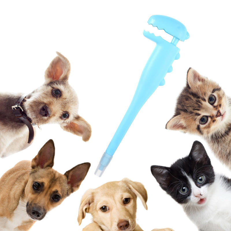 Cat Pill Shooter, Pet Pill Shooter for Cat, Dog Pill Shooter, Cat Tablet Soft Tip Syringe Pet Medical Feeding Dispenser Tool for Small Animals(Blue) Blue - BeesActive Australia