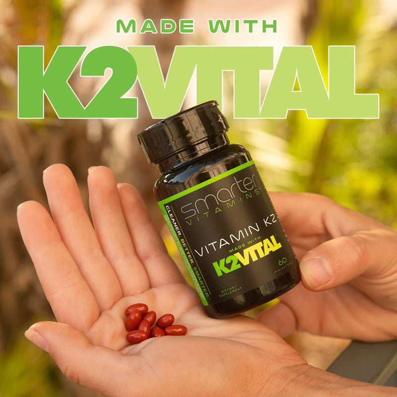 3 Pack Vitamin K2 MK7 100mcg K2VITAL Bone & Heart Support – 180 Softgels | Made with K2VITAL MK-7 and kale powder in convenient liquid softgels for daily vitamin K2 supplementation. 60 Count (Pack of 3)