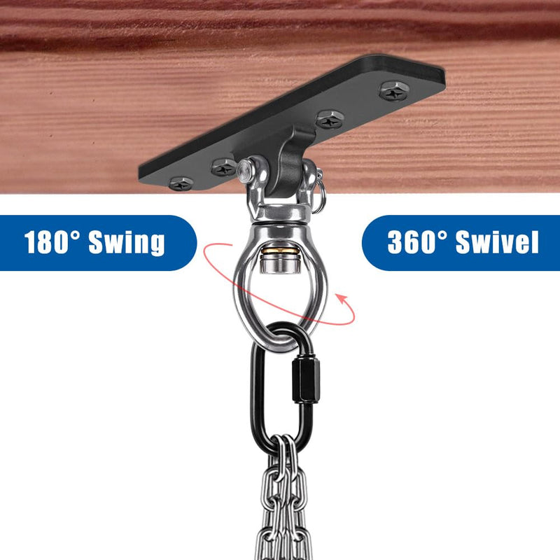 Kipika Heavy Bag Hanger Wall Mount Punching, Rotatable Heavy Duty Boxing Bag Bracket for Home Gym Indoor, Adjustable Length for Kickboxing Bag, Muay Thai Bag,Speed Bag B-Black