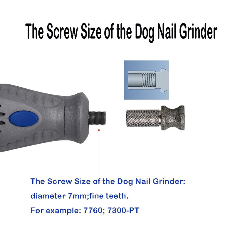 Diamond Dog Nail Grinder Bits for Rotary Tool-1/8'' Dog Nail Grinder Attachment-Pet Nail Grinder Bit Work for Animals Nail Care (XX Large K) ClassicK 1P