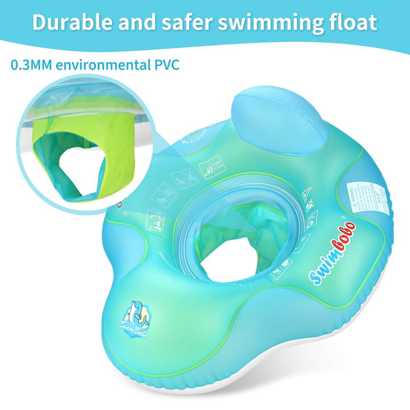 Swimbobo Baby Swimming Pool Float Inflatable Toddler Swim Pool Seat Floating Ring for Kids Aged 2-4 Years Old (Blue,Large) - BeesActive Australia