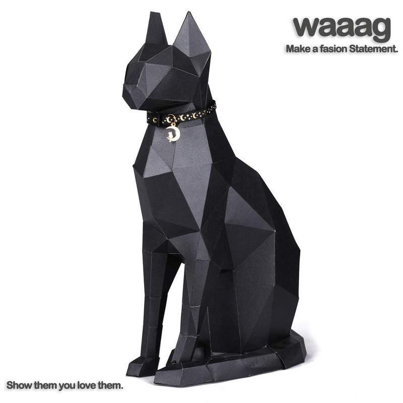 waaag Cat Collars, Gold Moons and Stars Cat Collar, Safety Breakaway Cat Collar, Glow in The Dark (Kitten 6.5"-10" Neck, Black) 6.5-10 Inch (Pack of 1) - BeesActive Australia