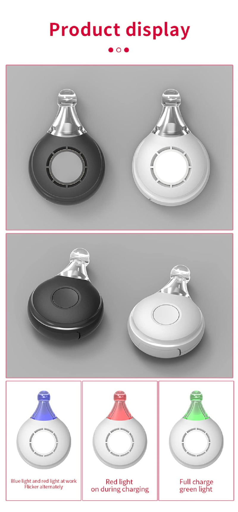 Sweetneed chidad yi Ultrasonic Flea and Tick Repellent Pet Ultrasonic Pendant Against Ticks USB Charging, Flashing Light to Prevent Losses at Night, Suitable for Cats and Dogs - BeesActive Australia