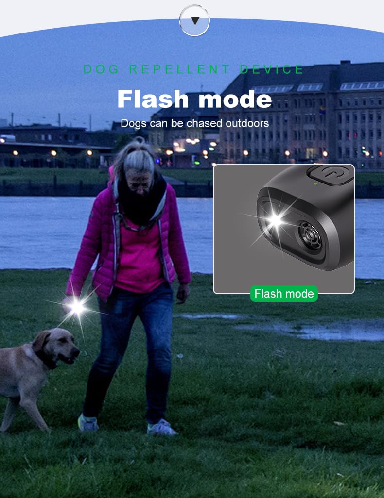 Dog Bark Deterrent Device Mini Ultrasonic Dog Repellent, Portable Dog Training Device, Anti-Barking Device, Dog Repellent and Dog Prevention Device, Rechargeable Dog Bark Deterrent Devices