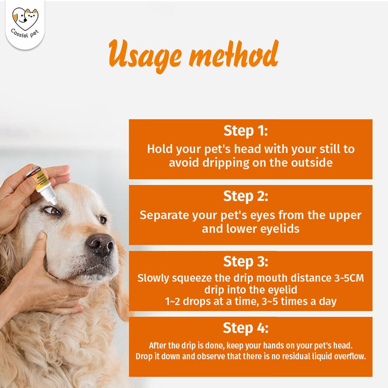 Eye Drops for Eye Infection Treatment, Soothe Infection Allergy, Relieve Dry Eyes & Red Eye，Eye Cleaner and Tear Stain Remover for Dogs and Cats | 10 ml 0.33 FL OZ (1 Bottle) 1 Bottle