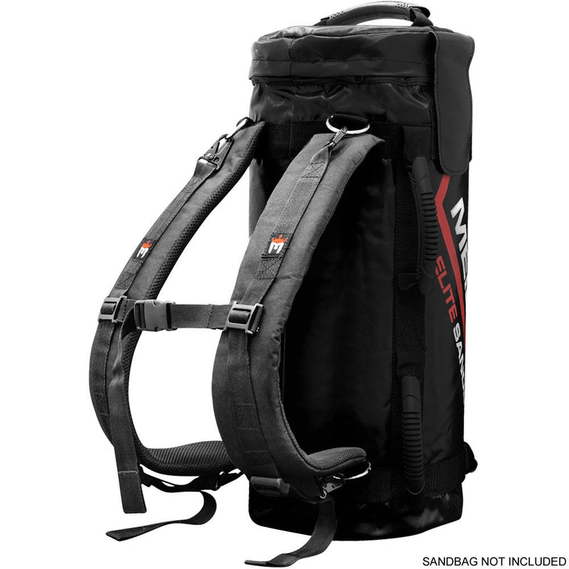 Meister Backpack Straps for 50lb Elite Fitness Sandbag - Weight Rucksack Attachment Black One Size - Fully Adjustable